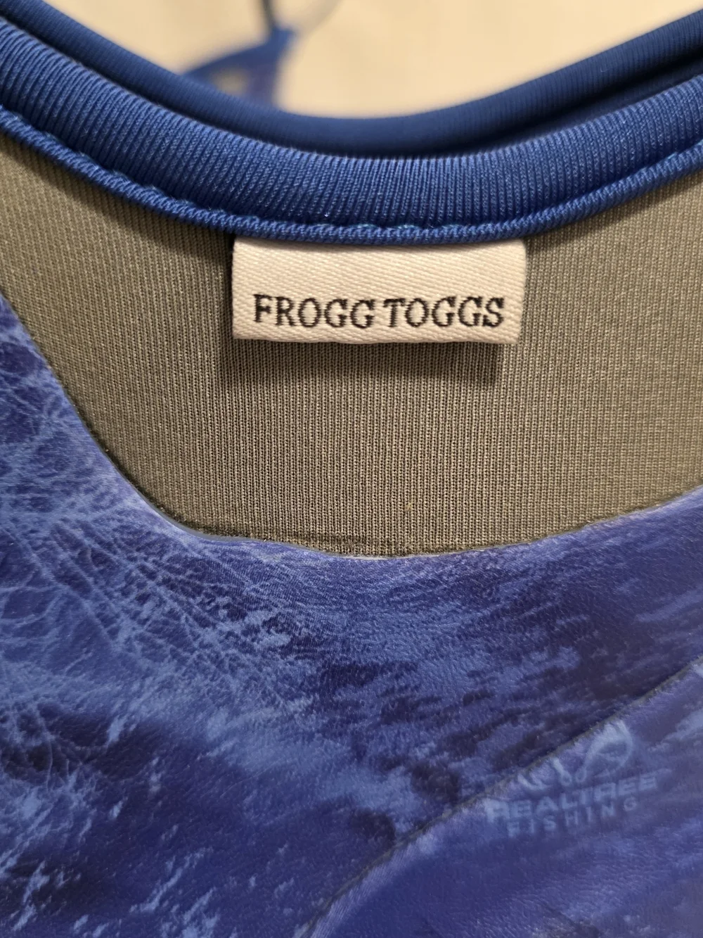 ​Frogg Toggs Grinder Deck Boot Mens Sz 10 Blue Realtree Fishing Boot Gently Used